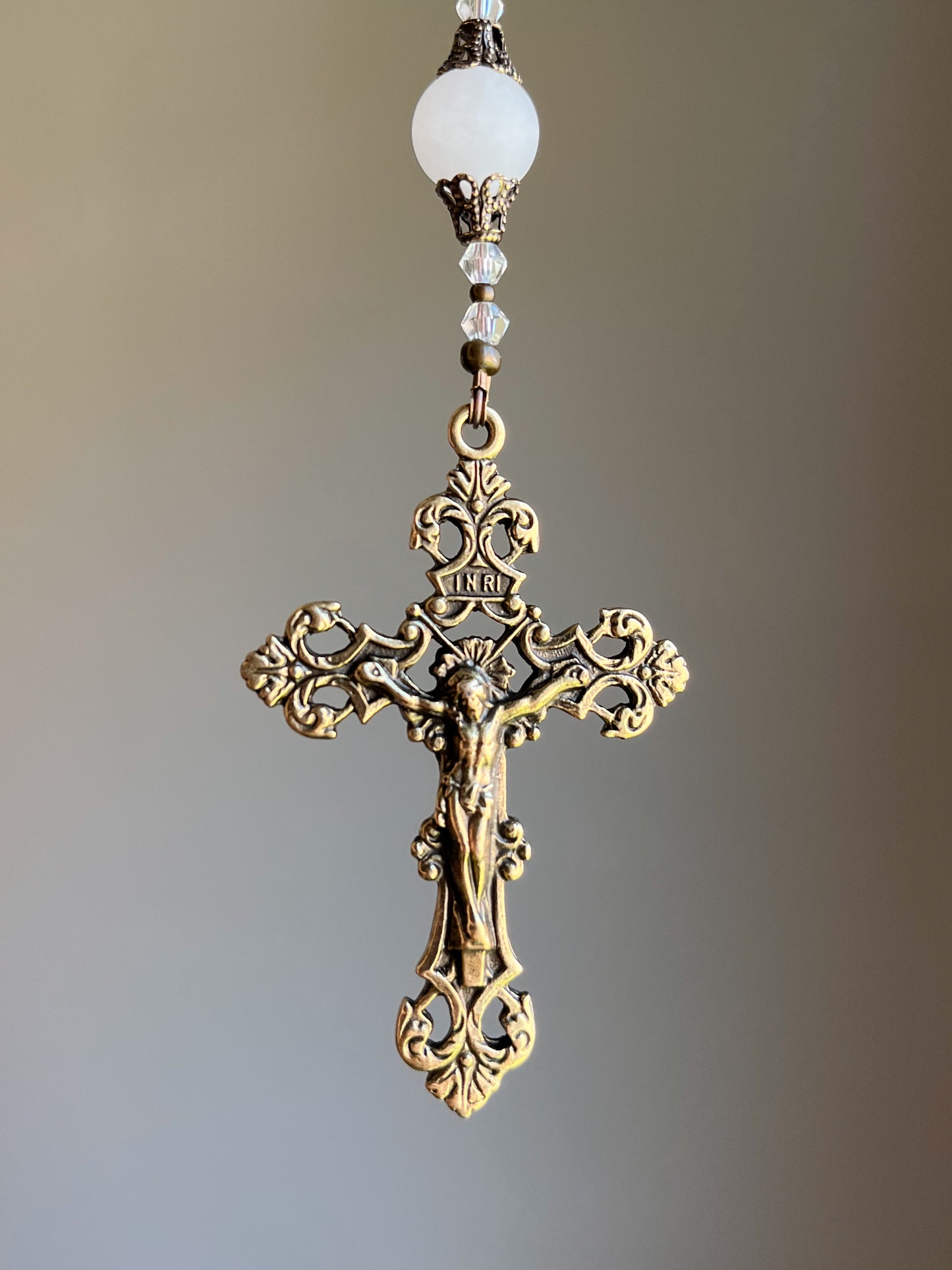 Brass Holy Family Auto Rosary