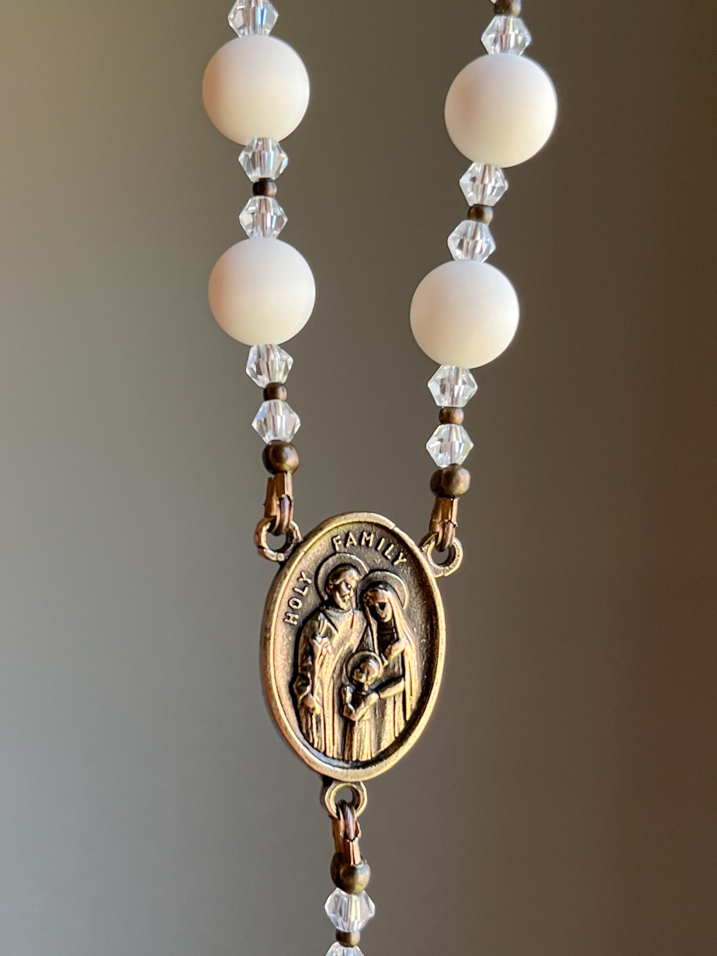 Brass Holy Family Auto Rosary