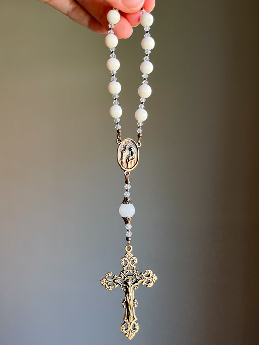 Brass Holy Family Auto Rosary