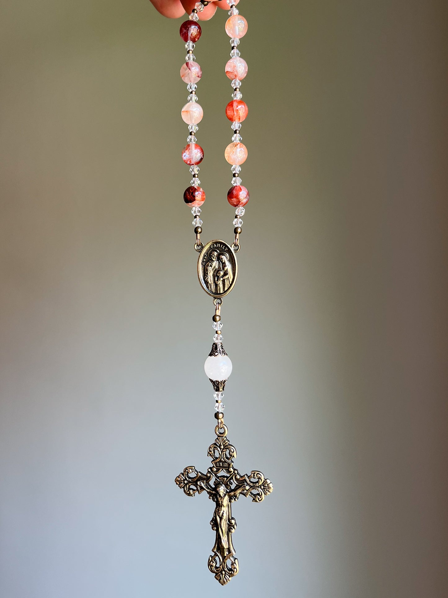 Red Lepidocrocite Car Rosary