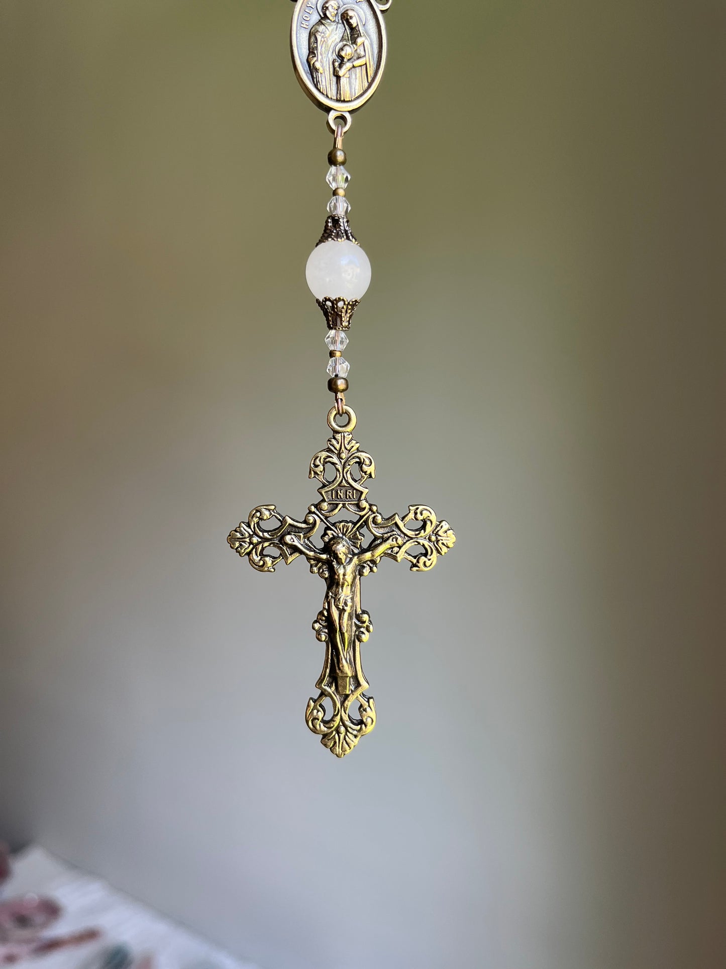 Red Lepidocrocite Car Rosary